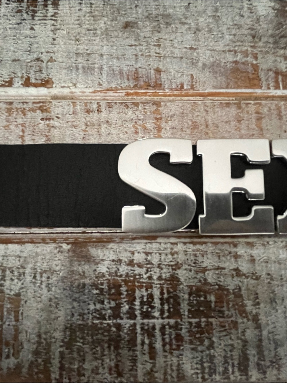 Women’s High Quality Belt with 'SEXY' Silver Lettering - Picture 2 of 5